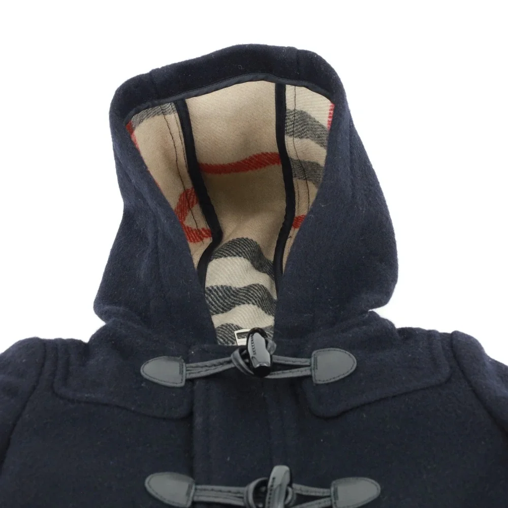 Burberry Children Wool Duffle Coat Hooded Nova Check Lining 6M Designer Luxury‎